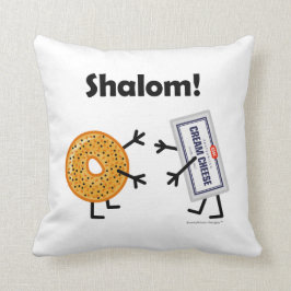 ベーゲル及びクリームチーズ- Shalom! クッション