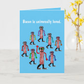 ベーコンおもしろいがすぐにカード贈り物に カード (黄色い花)