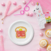 ベーコンおもしろいトーストベッドTシャツの卵 – Food Brea ペーパープレート (パーティー)