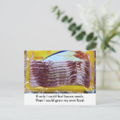 ベーコンおもしろいフードガーデニング葉書。交差の後 ポストカード (スタンド正面)