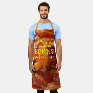 ベーコンおもしろいラバーズエプロン 肉とベーコンユーモア エプロン