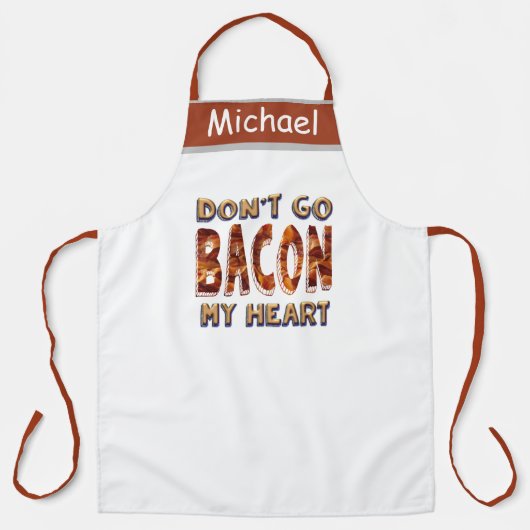 ベーコンおもしろい引用文、ことわざプリントユーモア エプロン (正面)