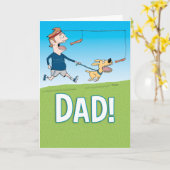 ベーコンおもしろい恋人の父の日のカード カード (黄色い花)