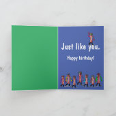 ベーコンおもしろい誕生日カードギフト カード (内部)