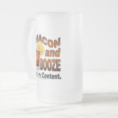 ベーコンおよび酒宴! 今度は私は満足-カクテルのユーモアです フロストグラスビールジョッキ (正面左)