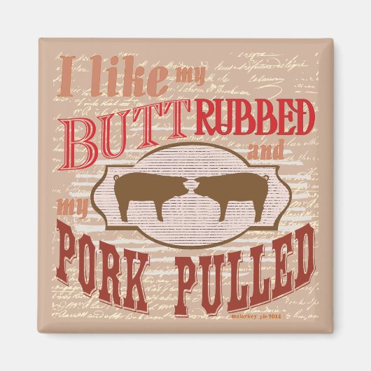 ベーコンお尻ルビー マグネット (正面)