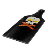 ベーコンお洒落クロスボーンズエッグススカル カッティングボード (角)