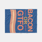 ベーコンかGTFO フリースブランケット (正面(横))