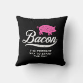 ベーコンが一日のスタートに最適な方法 クッション (裏面)