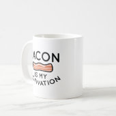 ベーコンが私のモチベーションだ コーヒーマグカップ (正面左)