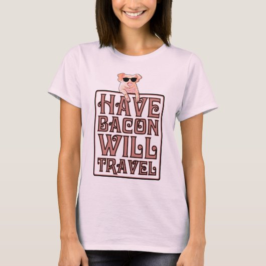 ベーコンが豚を旅行する Tシャツ (正面)