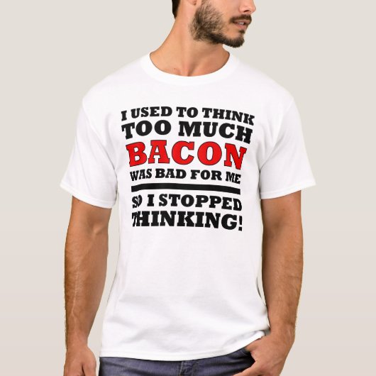 ベーコンだらけの面白いTシャツ Tシャツ (正面)