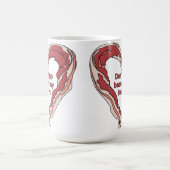 ベーコンで心を壊さないで Funny Mug コーヒーマグカップ (中央)