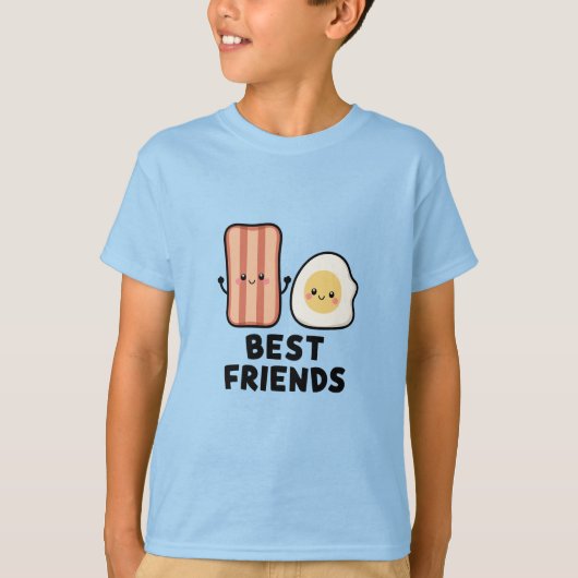 ベーコンとエッグの最高の友達 Tシャツ (正面)