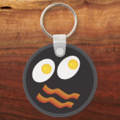 ベーコンとエッグの顔 キーホルダー (正面)