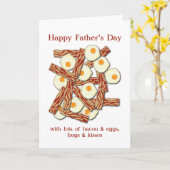 ベーコンとエッグスが父の日を幸せに カード (黄色い花)