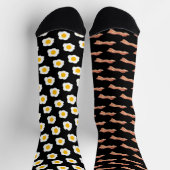 ベーコンとエッグソックスのミスマッチ ソックス (上部)