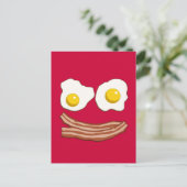 ベーコンとエッグポストカード ポストカード (スタンド正面)