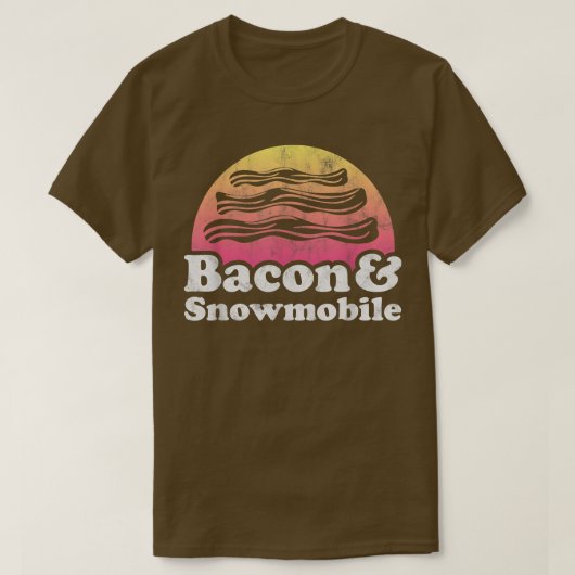 ベーコンとスノーモービル Tシャツ (デザイン正面)