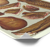 ベーコンとハムのヴィンテージ教育 ポスター (角)