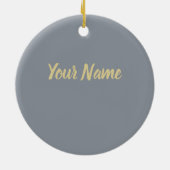 ベーコンとパルメザンのスパゲッティカルボナーラパスタ セラミックオーナメント (裏面)