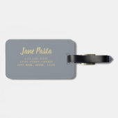 ベーコンとパルメザンのスパゲッティカルボナーラパスタ ラゲッジタグ (裏面横)