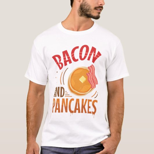 ベーコンとパンケーキ Tシャツ (正面)