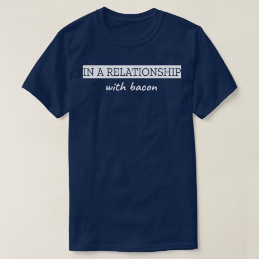 ベーコンと人間関係で Tシャツ (デザイン正面)