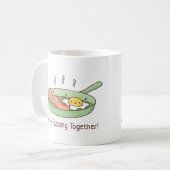 ベーコンと卵のイラストが熱々 コーヒーマグカップ (正面左)