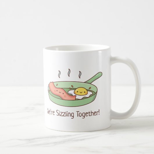 ベーコンと卵のイラストが熱々 コーヒーマグカップ (右)