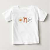 ベーコンと卵のワン・バースデーTシャツ ベビーTシャツ (正面)