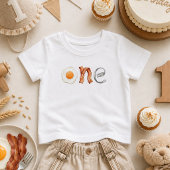 ベーコンと卵のワン・バースデーTシャツ ベビーTシャツ