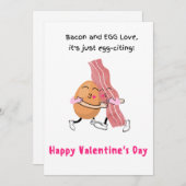 ベーコンと卵の愛、それは卵を引用しているバレンタイン! シーズンカード (正面/裏面)