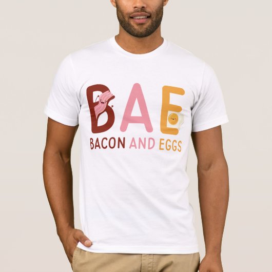 ベーコンと卵 Tシャツ (正面)
