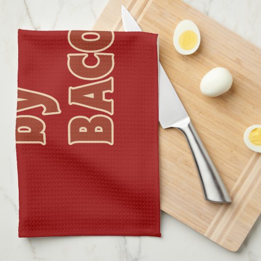 ベーコンによるベーコンのユーモアの体 キッチンタオル (四つ折り)