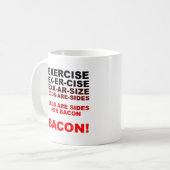 ベーコンに合う卵の面白いマグカップ コーヒーマグカップ (正面左)