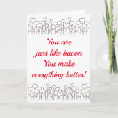 **ベーコンのように全てをより良くする**おもしろい シーズンカード (正面)