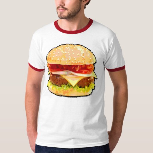 ベーコンのチーズバーガー Tシャツ (正面)