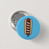 ベーコンのベーコン包まれたな包まれたなホットドッグのホットドッグのウインナー 缶バッジ (正面&裏面)
