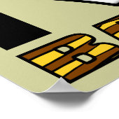 ベーコンのポスターおもしろいサインが大好き ポスター (角)