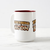 ベーコンのマグによってよくして下さい ツートーンマグカップ (正面左)