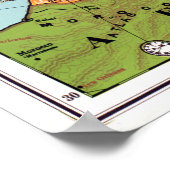 ベーコンのヨーロッパ地図のポスター ポスター (角)