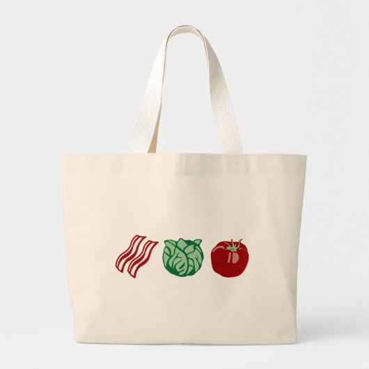 ベーコンのレタス及びトマト- BLT! ラージトートバッグ (正面)