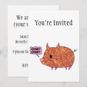 ベーコンの包まれたな豚のよう 招待状 (正面/裏面)