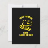 ベーコンの卵ベーコンおもしろい朝食の食べ物好き過ぎ サンキューカード (正面)