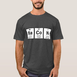 ベーコンの周期表の要素の記号 Tシャツ