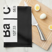 ベーコンの周期表 キッチンタオル (四つ折り)