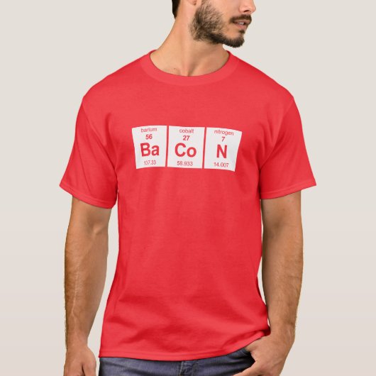 ベーコンの周期表 Tシャツ (正面)