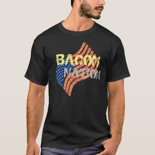 ベーコンの国家のおもしろいなベーコンのTシャツ Tシャツ