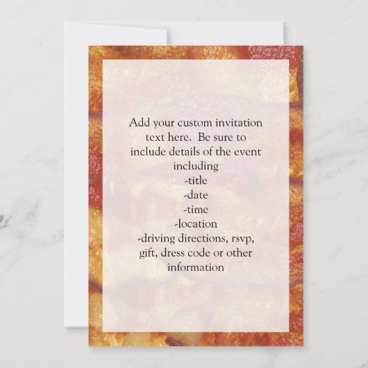 ベーコンの帯 招待状 (裏面)